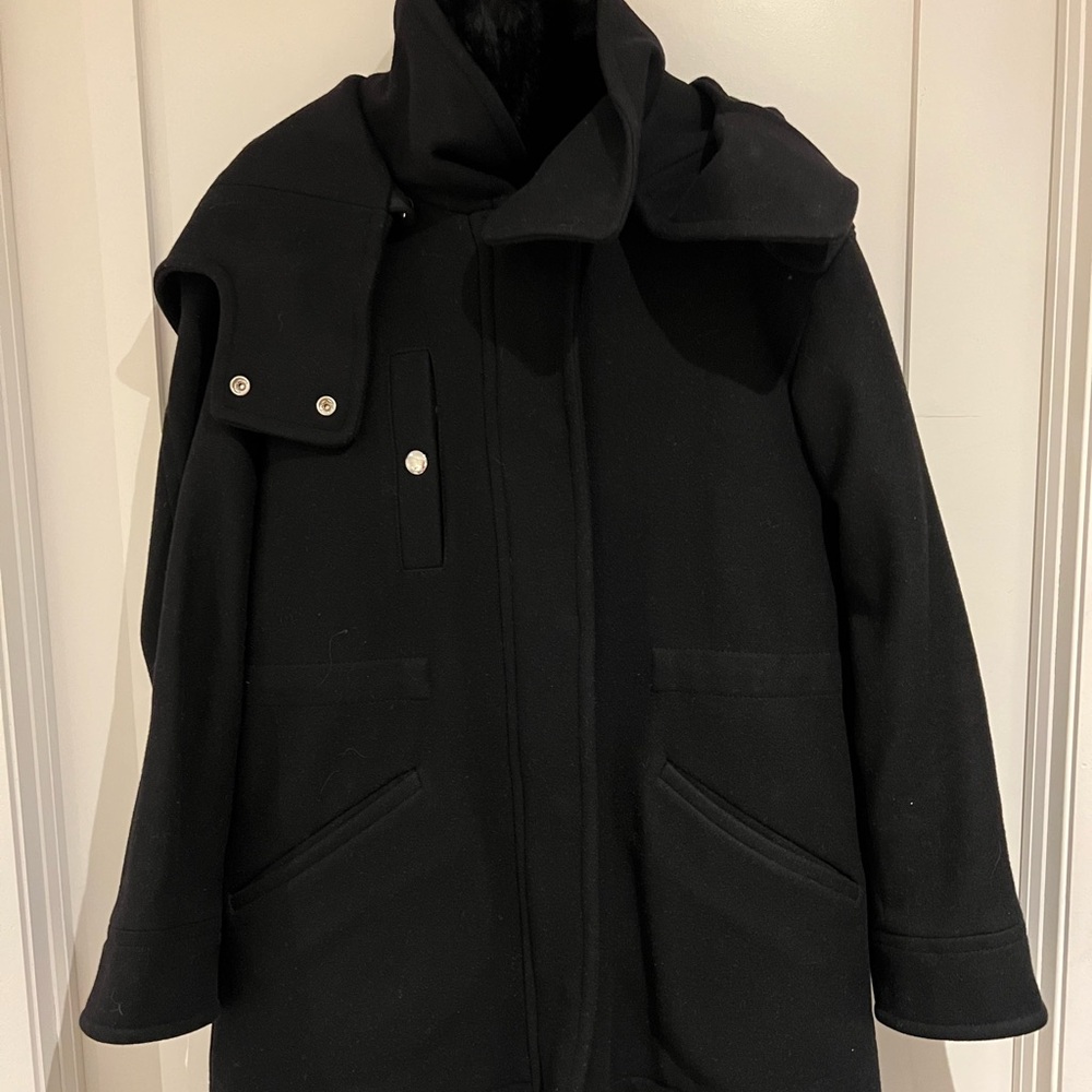 Oversized Zara Elegant Coat with Fur Vest